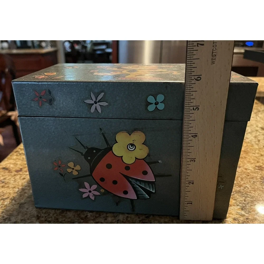 Vintage Metal Storage Tin/Box Tiger And Friends Sturdy Solid Construction 1950's